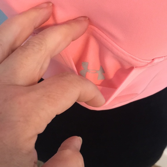 Under Armour peach / light coral racer back bra top. THE MOST Comfortable - Picture 2 of 3